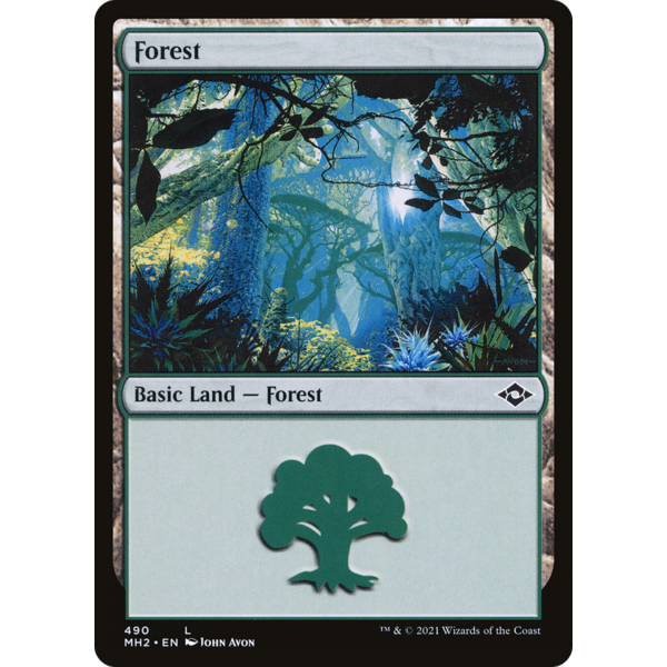 Magic: The Gathering Forest (490) (490) Lightly Played