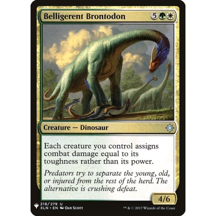 Magic: The Gathering Belligerent Brontodon (1398) Near Mint