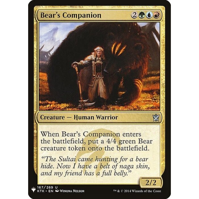 Magic: The Gathering Bear's Companion (1397) Near Mint