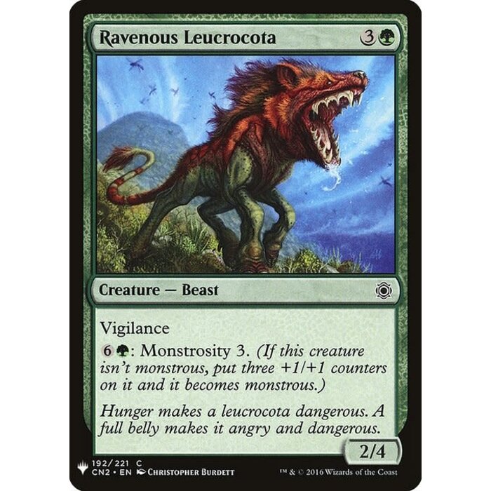Magic: The Gathering Ravenous Leucrocota (1306) Near Mint