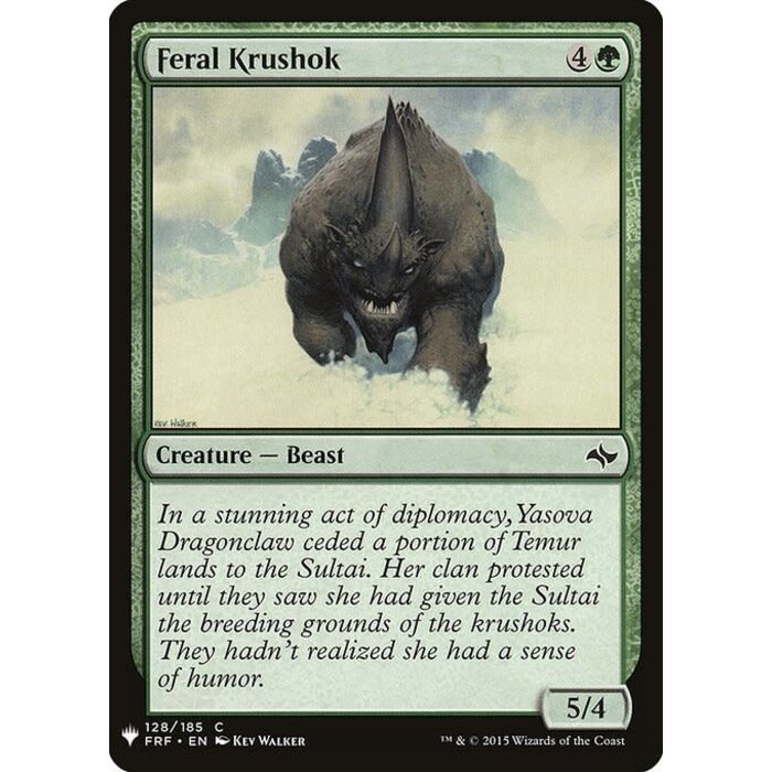Magic: The Gathering Feral Krushok (1208) Near Mint