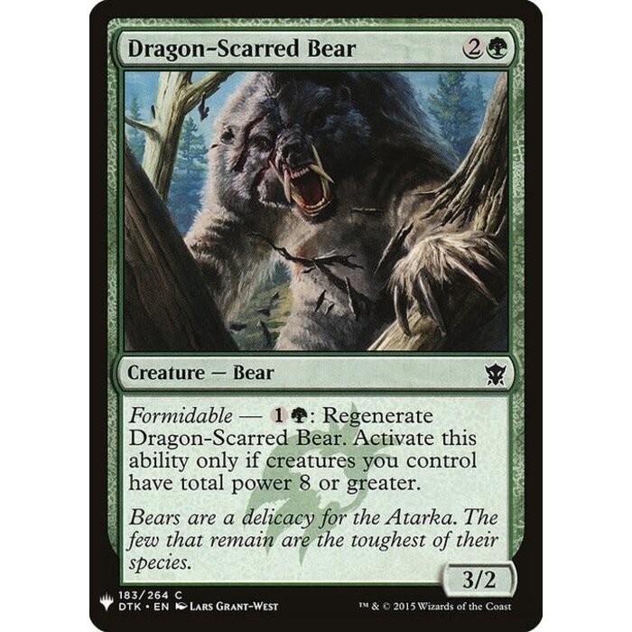 Magic: The Gathering Dragon-Scarred Bear (1186) Near Mint