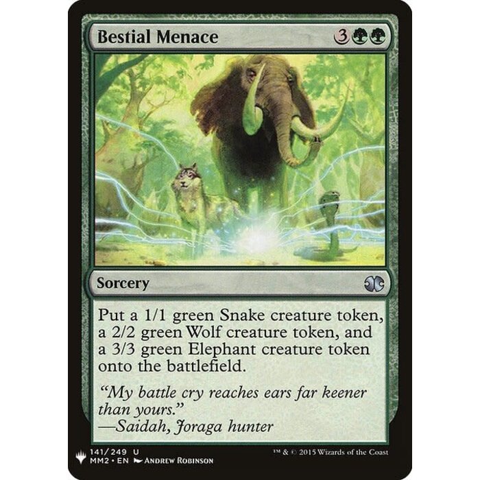 Magic: The Gathering Bestial Menace (1137) Near Mint