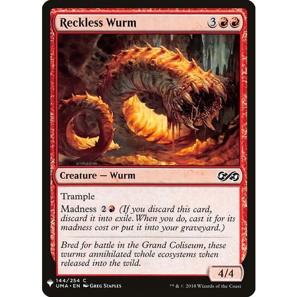 Magic: The Gathering Reckless Wurm (1036) Near Mint