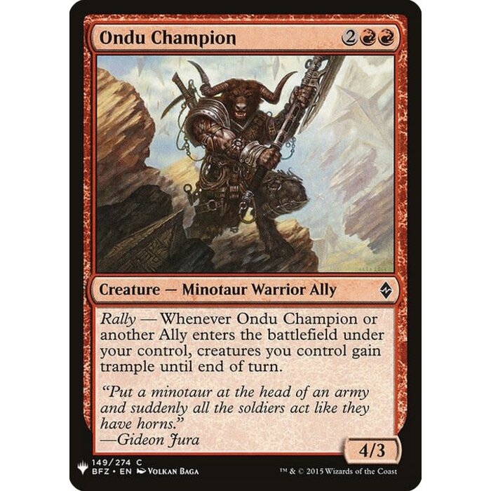 Magic: The Gathering Ondu Champion (1020) Near Mint