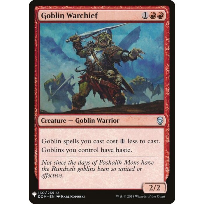 Magic: The Gathering Goblin Warchief (961) Near Mint