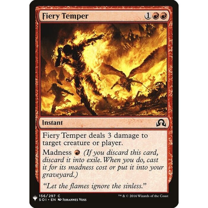 Magic: The Gathering Fiery Temper (925) Near Mint