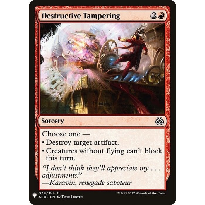 Magic: The Gathering Destructive Tampering (904) Near Mint