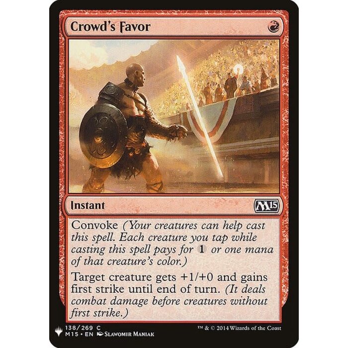 Magic: The Gathering Crowd's Favor (894) Near Mint