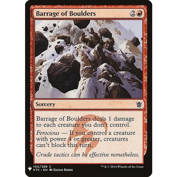Magic: The Gathering Barrage of Boulders (849) Near Mint