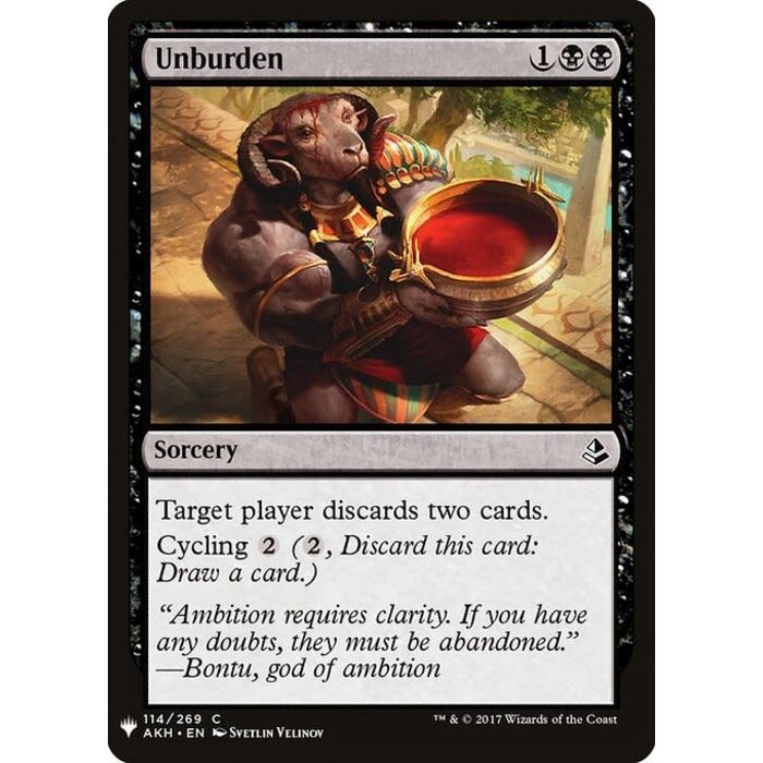 Magic: The Gathering Unburden (804) Near Mint