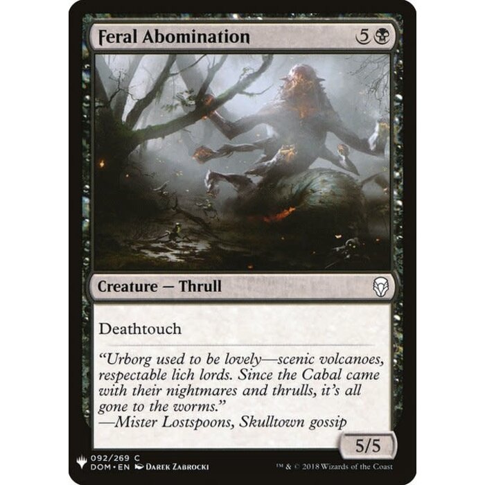 Magic: The Gathering Feral Abomination (657) Near Mint