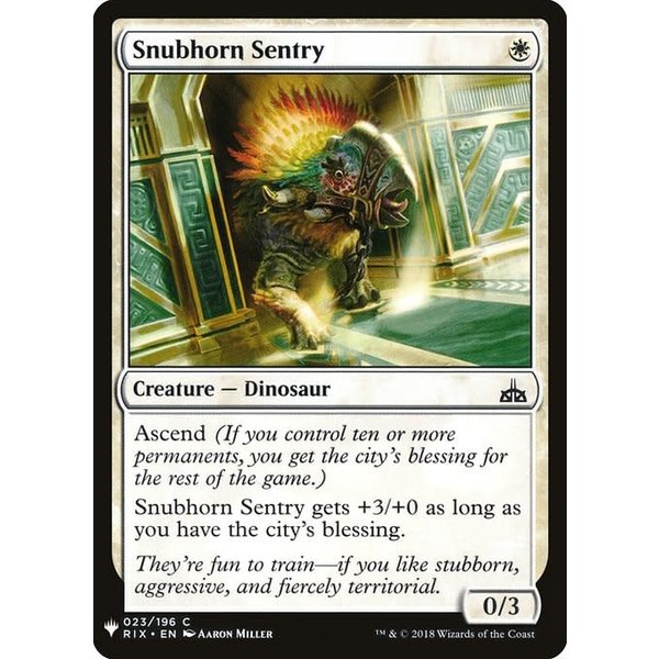 Magic: The Gathering Snubhorn Sentry (236) Near Mint