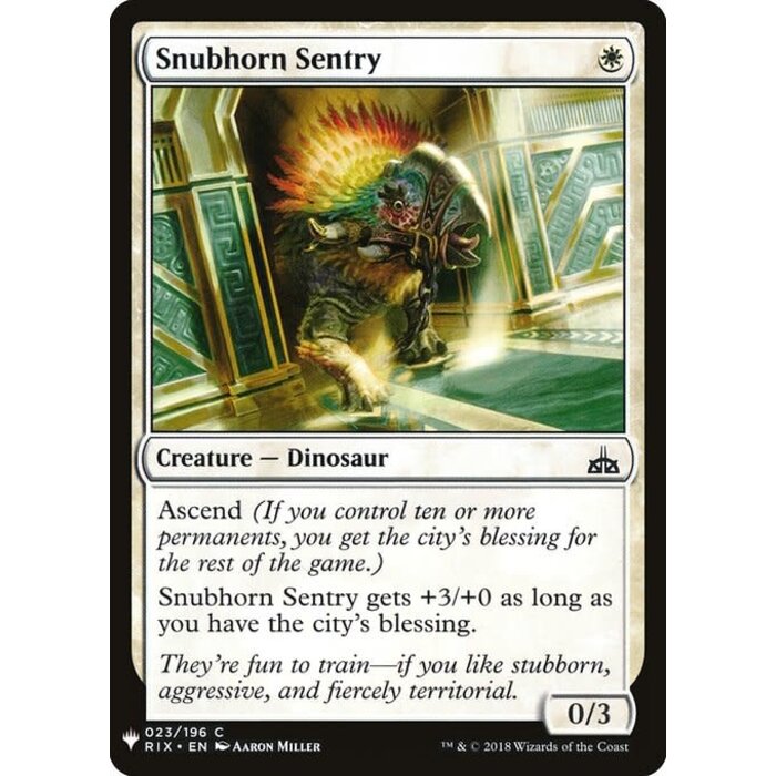 Magic: The Gathering Snubhorn Sentry (236) Near Mint