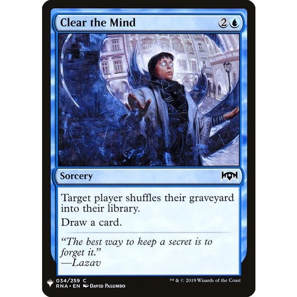 Magic: The Gathering Clear the Mind (320) Near Mint