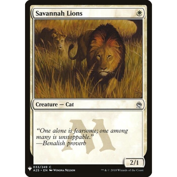 Magic: The Gathering Savannah Lions (218) Near Mint