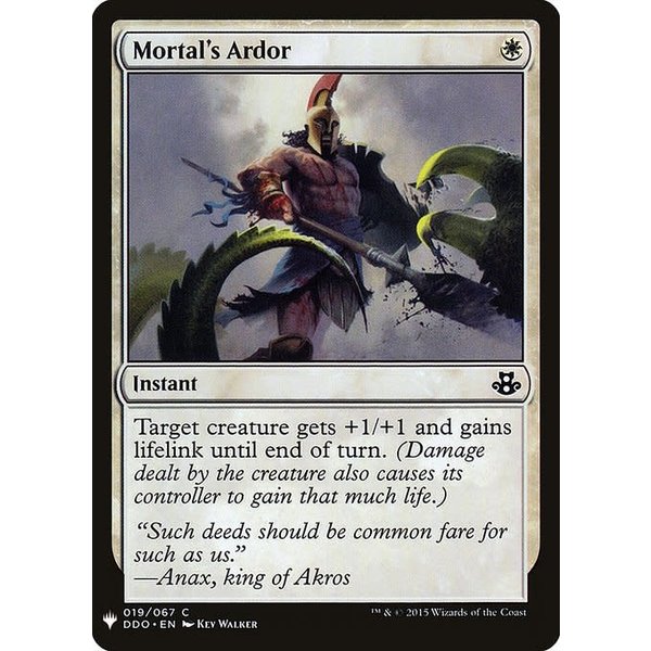 Magic: The Gathering Mortal's Ardor (182) Near Mint