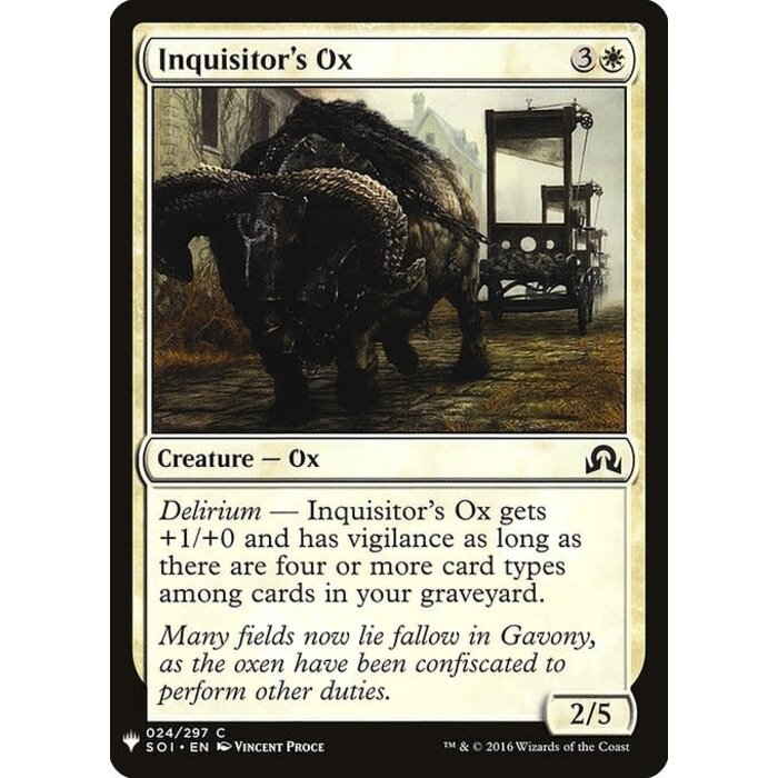 Magic: The Gathering Inquisitor's Ox (139) Near Mint