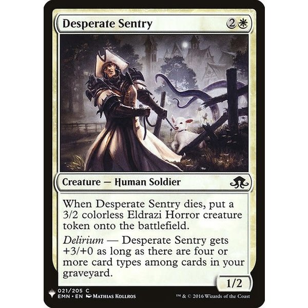 Magic: The Gathering Desperate Sentry (074) Near Mint