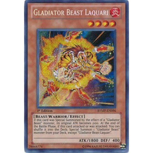 Konami Gladiator Beast Laquari (RYMP-EN096) 1ST Lightly Played