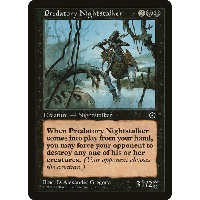 Magic: The Gathering Predatory Nightstalker (082) Moderately Played