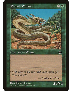 Magic: The Gathering Plated Wurm (141) Lightly Played
