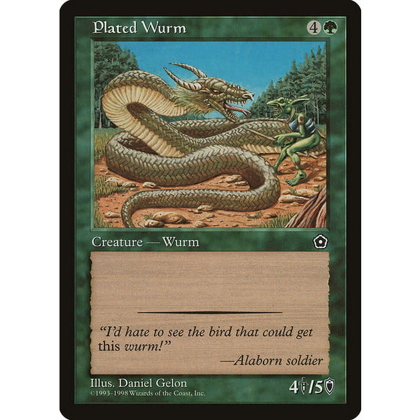 Magic: The Gathering Plated Wurm (141) Lightly Played