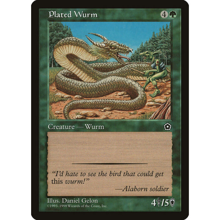 Magic: The Gathering Plated Wurm (141) Lightly Played