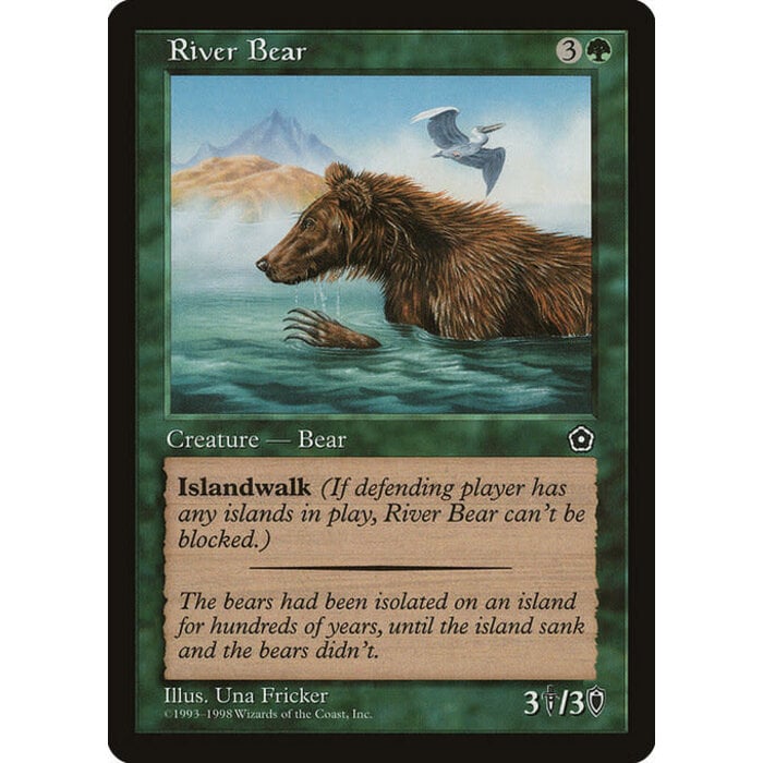 Magic: The Gathering River Bear (144) Moderately Played