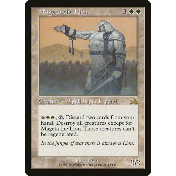 Magic: The Gathering Mageta the Lion (013) Moderately Played