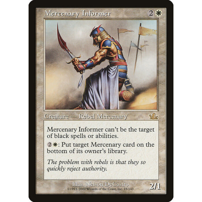 Magic: The Gathering Mercenary Informer (015) Lightly Played