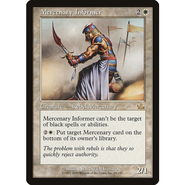 Magic: The Gathering Mercenary Informer (015) Moderately Played