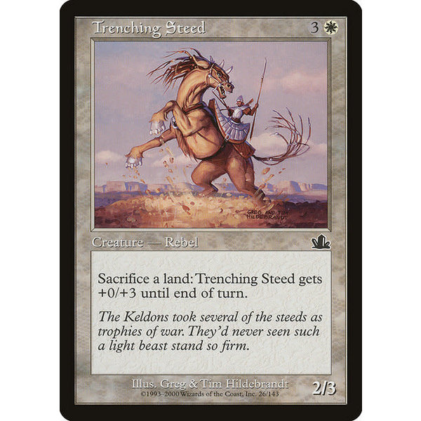Magic: The Gathering Trenching Steed (026) Heavily Played
