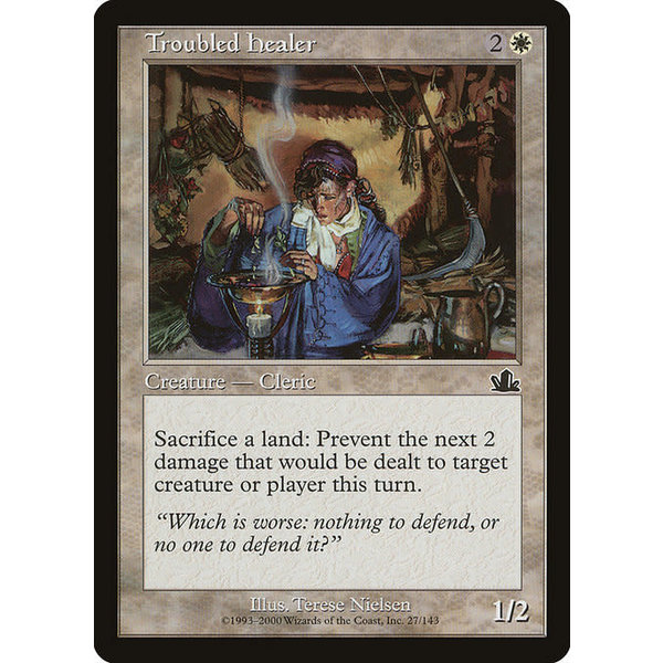 Magic: The Gathering Troubled Healer (027) Lightly Played