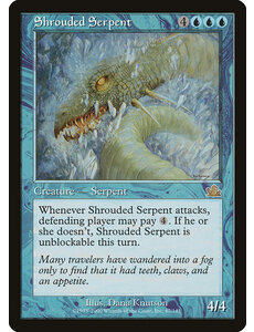 Magic: The Gathering Shrouded Serpent (047) Moderately Played