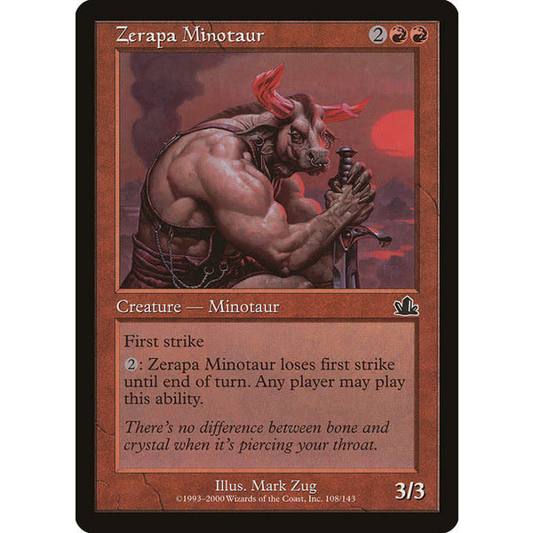 Magic: The Gathering Zerapa Minotaur (108) Moderately Played