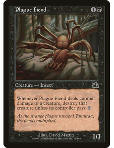 Magic: The Gathering Plague Fiend (073) Moderately Played