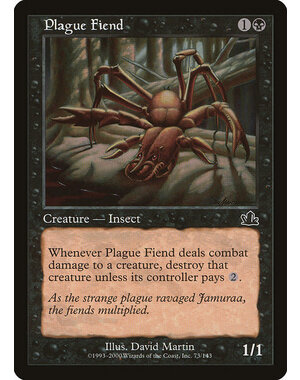 Magic: The Gathering Plague Fiend (073) Moderately Played
