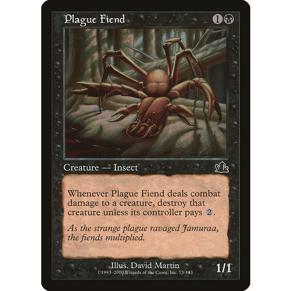 Magic: The Gathering Plague Fiend (073) Moderately Played