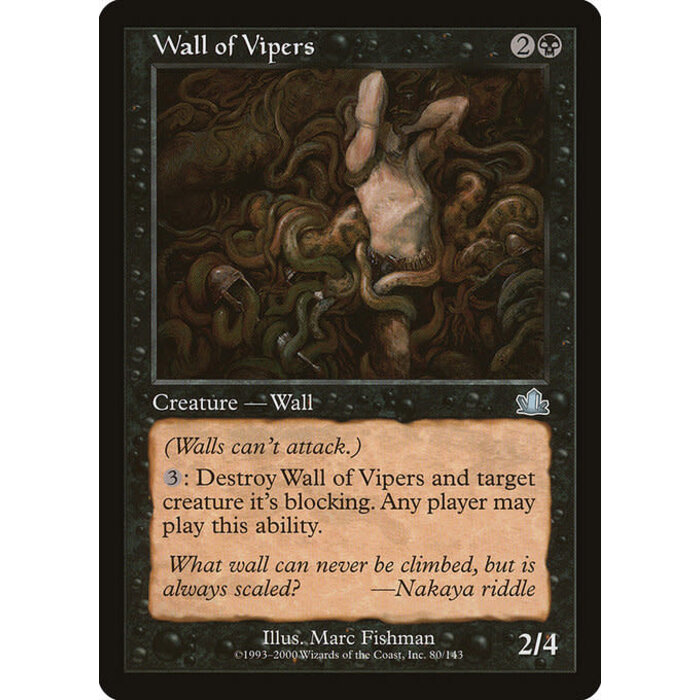Magic: The Gathering Wall of Vipers (080) Moderately Played