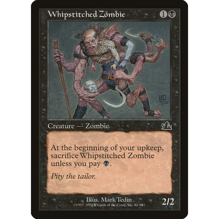 Magic: The Gathering Whipstitched Zombie (081) Lightly Played