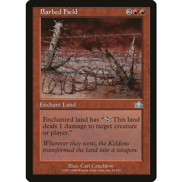 Magic: The Gathering Barbed Field (083) Lightly Played