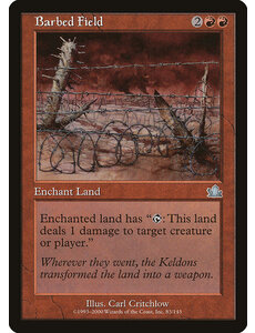 Magic: The Gathering Barbed Field (083) Heavily Played