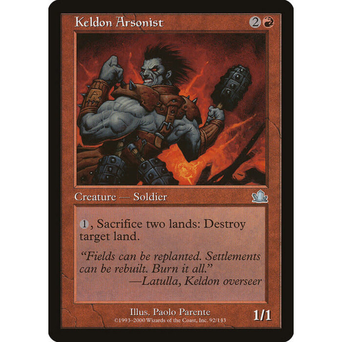 Magic: The Gathering Keldon Arsonist (092) Moderately Played