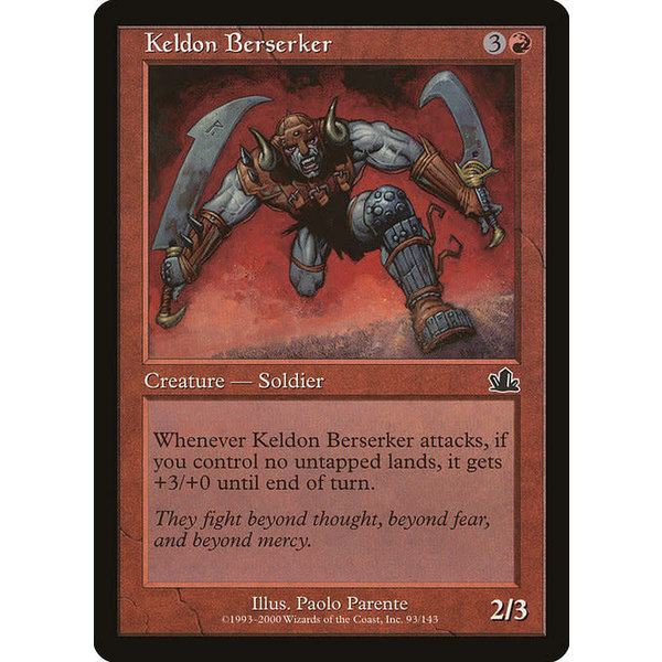 Magic: The Gathering Keldon Berserker (093) Heavily Played