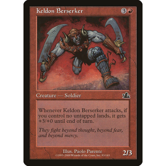 Magic: The Gathering Keldon Berserker (093) Lightly Played