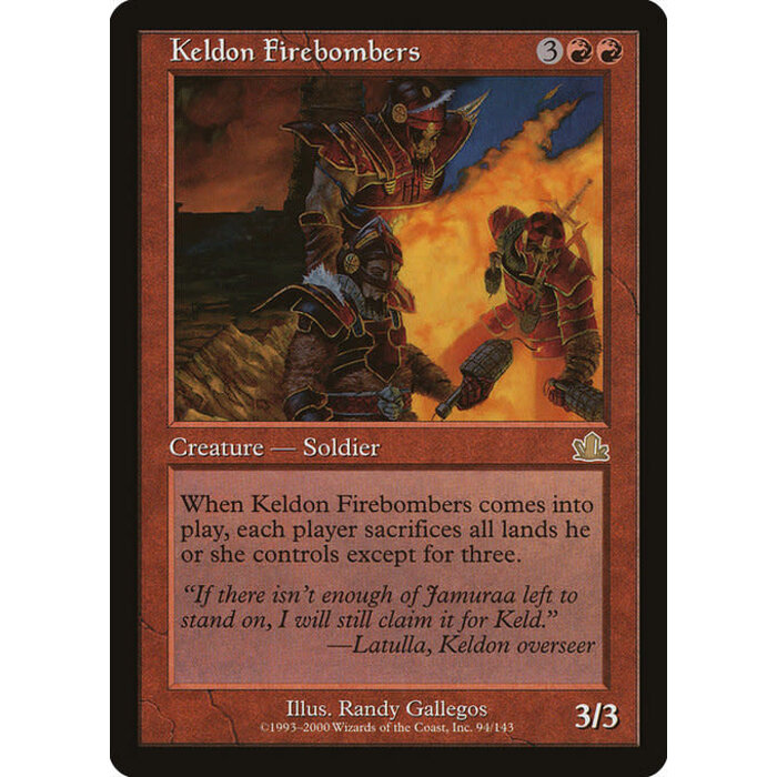 Magic: The Gathering Keldon Firebombers (094) Heavily Played