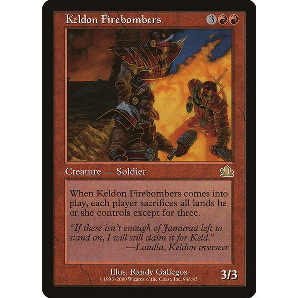 Magic: The Gathering Keldon Firebombers (094) Moderately Played