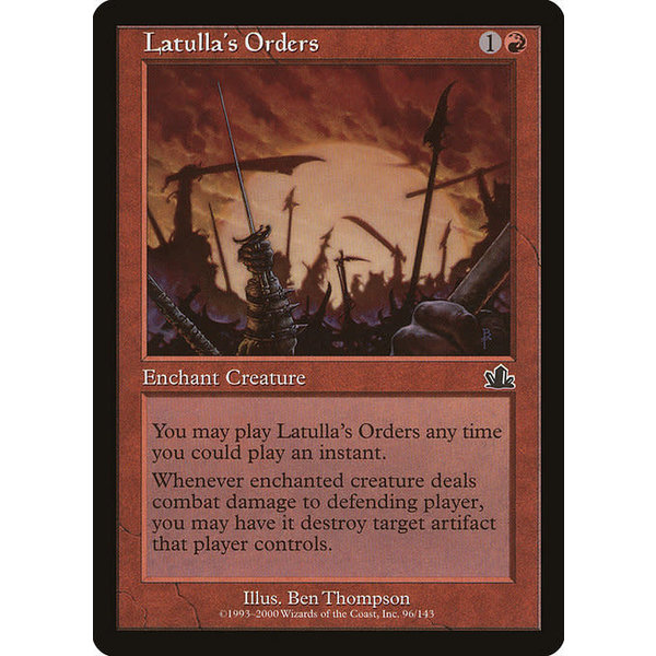 Magic: The Gathering Latulla's Orders (096) Moderately Played