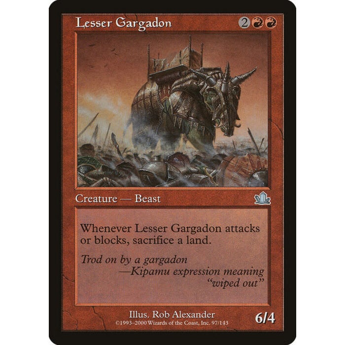 Magic: The Gathering Lesser Gargadon (097) Moderately Played